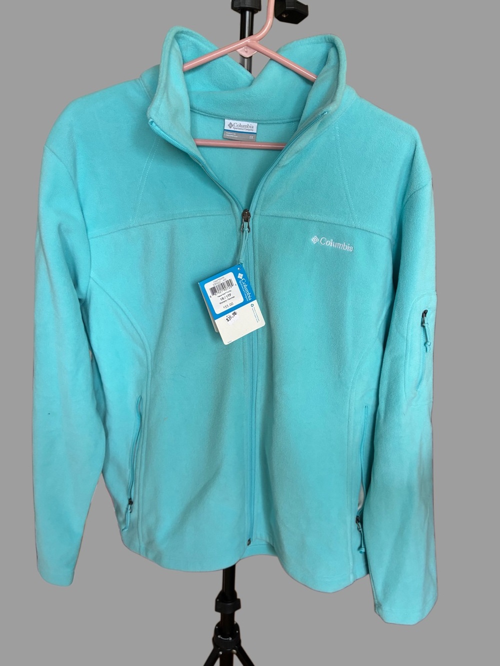Columbia Teal Full-Zip Fleece Jacket